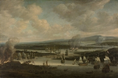 Burning of the English Fleet at Chatham, June 1667, during the Second Anglo-Dutch War by Willem Schellinks