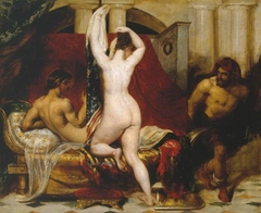 Candaules, King of Lydia, Shews his Wife by Stealth to Gyges, One of his Ministers, as She Goes to Bed by William Etty