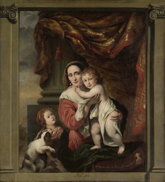 Caritas: Joanna de Geer (1629-1691) with her Children Cecilia Trip (1660-1728) and Laurens Trip (b. 1662) by Ferdinand Bol