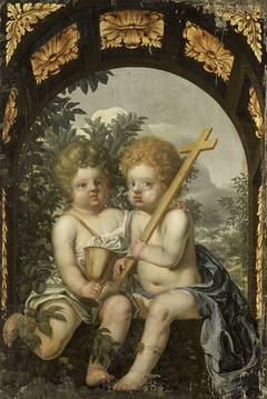 Christian Allegory with two Children with Cross and Chalice by Unknown Artist