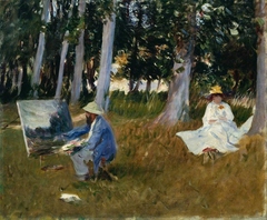 Claude Monet Painting by the Edge of a Wood by John Singer Sargent