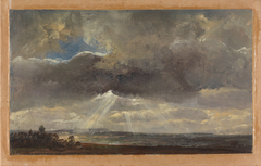 Clouds and Sunbeams over the Windberg near Dresden by Johan Christian Dahl