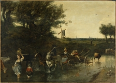 Crossing the Ford by Jan Siberechts