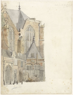 De Oude Kerk te Amsterdam by Johan Adolph Rust