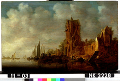 De Pellekussenpoort aan de Vecht bij Utrecht by Jan van Goyen