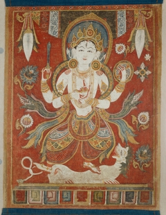 Double-Sided Painted Banner (Paubha) with God Shiva and Goddess Durga by Anonymous