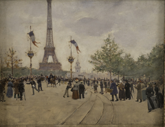 Entrée de l'exposition universelle de 1889 by Jean Béraud