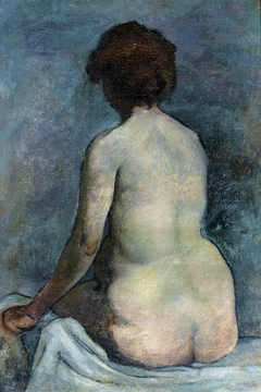 Female nude from the back. by Władysław Ślewiński