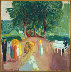 Flirting in the Park by Edvard Munch