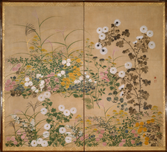 Flowering Plants in Autumn by Ogata Kōrin