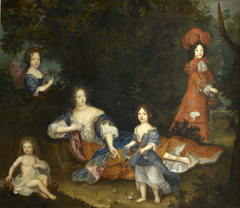 Françoise-Athénaïs de Rochechouart, marquise de Montespan et ses enfants by Pierre Mignard