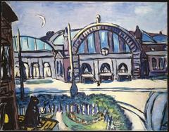 Frankfurt Main Station by Max Beckmann