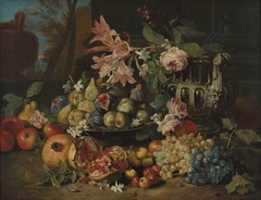 Fruit and flowers by Abraham Brueghel