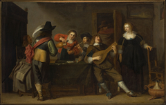 Genre scene – in a tavern by Christoffel Jacobsz van der Laemen