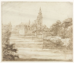 Gezicht op Breda by Philips Huygens