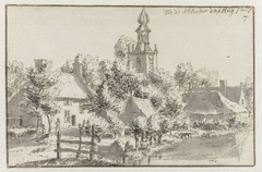 Gezicht op het dorp Klundert by Josua de Grave