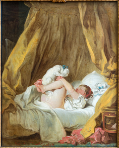 Girl with dog by Jean-Honoré Fragonard