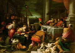 Gleichnis vom reichen Mann und dem armen Lazarus by Leandro Bassano