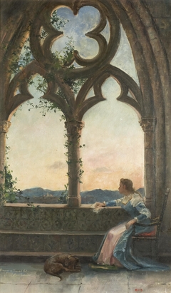 Gothic Cloister Window of the Monastery of Fresdelval by Ramón López Redondo