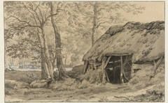 Herdershut in een bos by Adriaen van de Velde