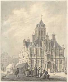 Het stadhuis van Delft by Johannes Jelgerhuis