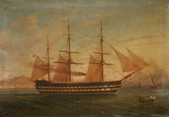 HMS Trafalgar at Naples by Antonio de Simone the Elder