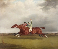 Horserace between Mr T. Cosby's 'Copper Captain' and Lord Lichfield's 'Minster', October 1833 by William Shayer