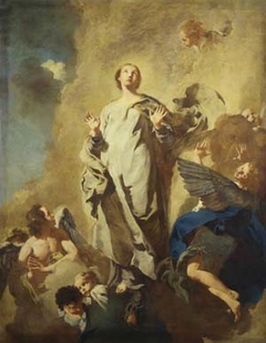 Immacolata Concezione con angeli by Giovanni Battista Piazzetta