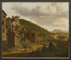 Italianiserend landschap by Josua de Grave