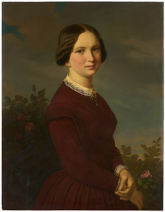 Junges Mädchen mit Rose in der Hand by Wilhelm Dürr the Elder