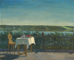 Kaffeetisch am Starnbergersee by Wilhelm Trübner