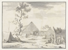 Kampement van het leger van Willem III bij Binche, 1675 by Josua de Grave