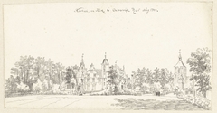 Kasteel en kerk te Oosterwijk, bij Heukelum by Jan de Beijer