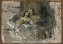 Kazimierz and Esterka (?) by Franciszek Żmurko