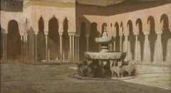 La cour des Lions à l'Alhambra de Grenade by Achille Zo