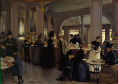 La Pâtisserie Gloppe au Champs-Élysées by Jean Béraud