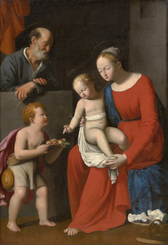 La Vierge à l'Enfant avec St Jean et St Joseph by Carlo Saraceni