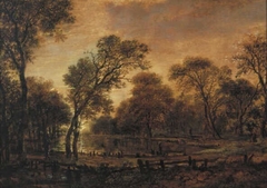 Landscape at Evening by Aert van der Neer