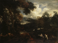 Landscape with Flight into Egypt by Lucas Achtschellinck