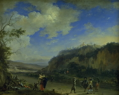 Landscape with Gentlemen Playing Pall-Mall by Willem Schellinks