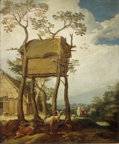 Landschaft mit Tobias und dem Engel by Abraham Bloemaert