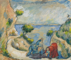 Le meurtre dans le ravin by Paul Cézanne