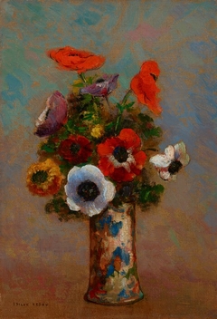 Les Anemones (Still Life with Anemones) by Odilon Redon