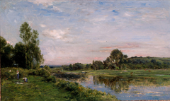 Les bords de l'Oise by Charles-François Daubigny