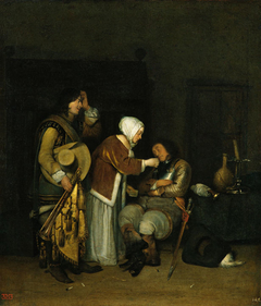 Letter to a Sleeping Soldier by Gerard ter Borch