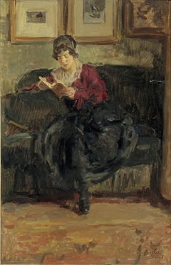 Lezend meisje by Isaac Israels