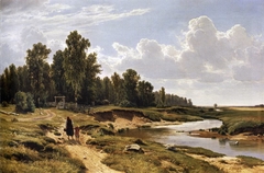 Ligovka River in Konstantinovka, near St. Petersburg by Ivan Shishkin