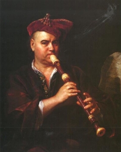 Man Playing on the Flute by Jan Kupecký