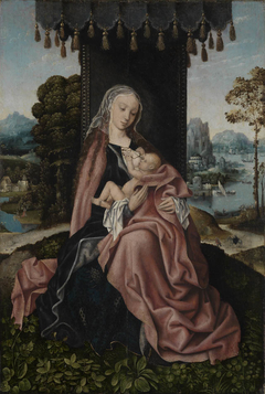 Maria met kind by Master of Frankfurt