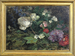 Nature morte aux pivoines et seringa by Eugène Louis Boudin